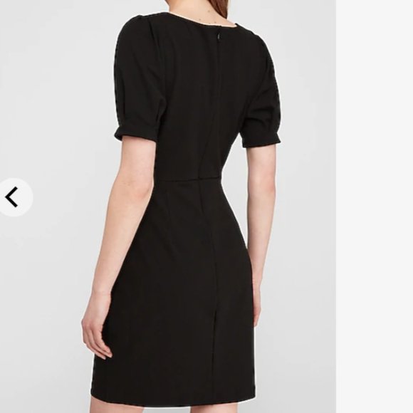 NWT Express Puff Sleeve Sheath Dress - Picture 2 of 4